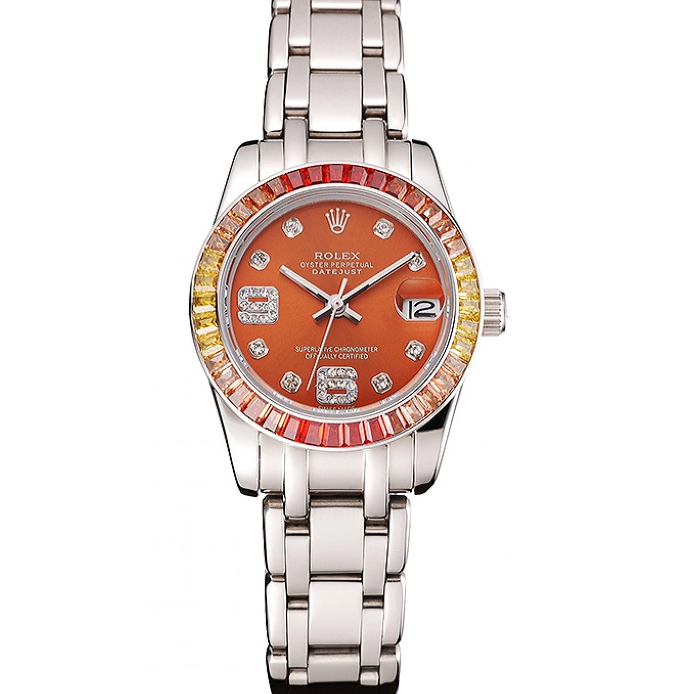AAA Replica Watches Rolex Case Dial 39 Cognac Pearlmaster Datejust Stainless And Steel Bracelet 0727
